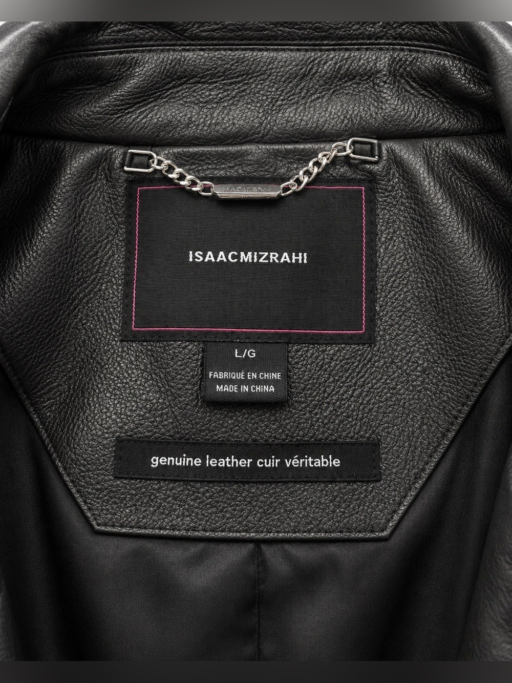 🖤 Isaac Mizrahi Women Genuine Leather Long Coat • Large • Front Button Closure - Picture 5 of 8